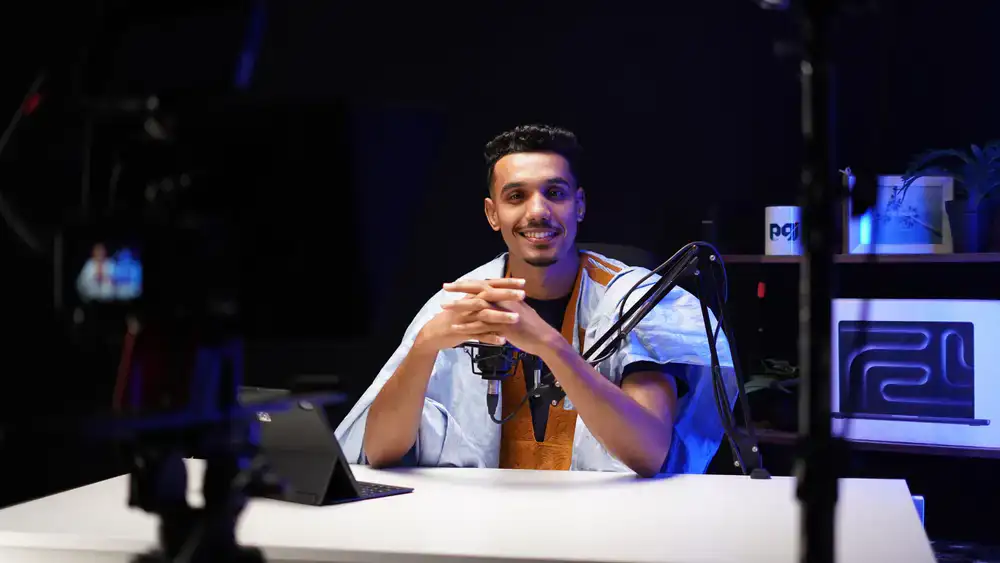 Content creator showcasing a brand product during a live broadcast